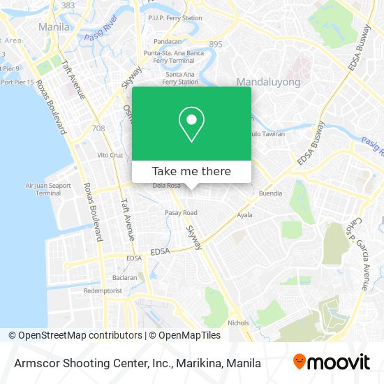 Armscor Shooting Center, Inc., Marikina map