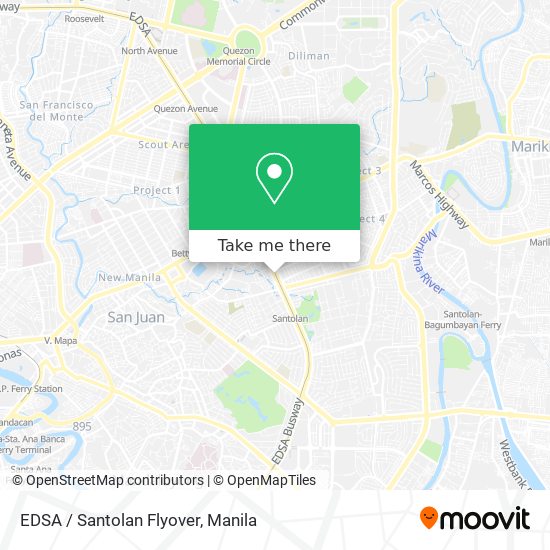 EDSA / Santolan Flyover map