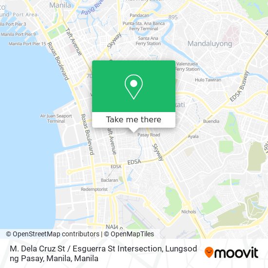 M. Dela Cruz St / Esguerra St Intersection, Lungsod ng Pasay, Manila map