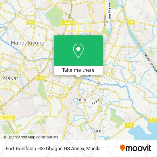 Fort Bonifacio HS-Tibagan HS Annex map