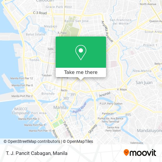 T. J. Pancit Cabagan map