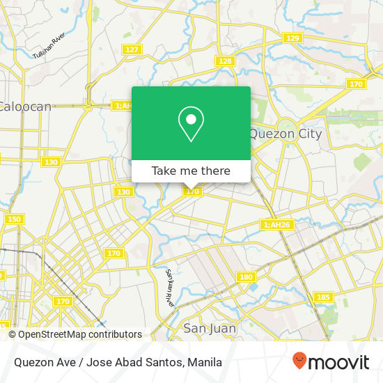 Quezon Ave / Jose Abad Santos map