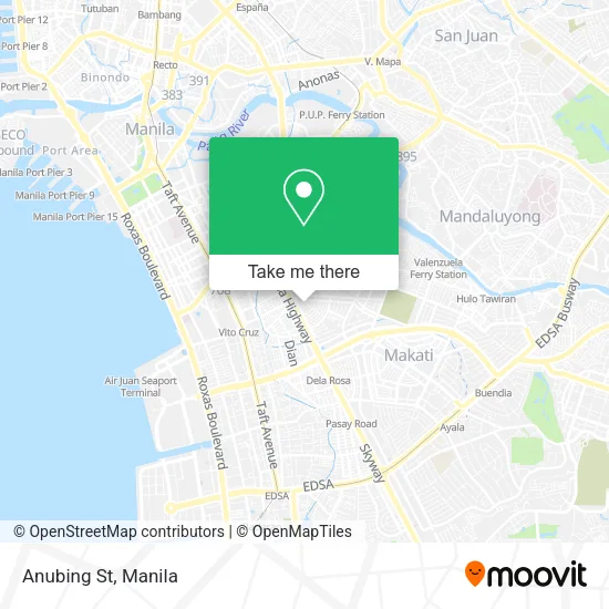 Anubing St map