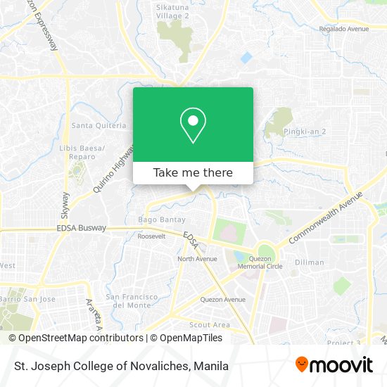 St. Joseph College of Novaliches map