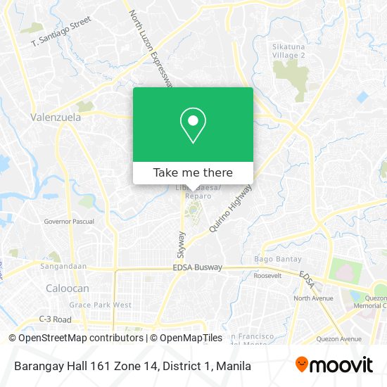 Barangay Hall 161 Zone 14, District 1 map