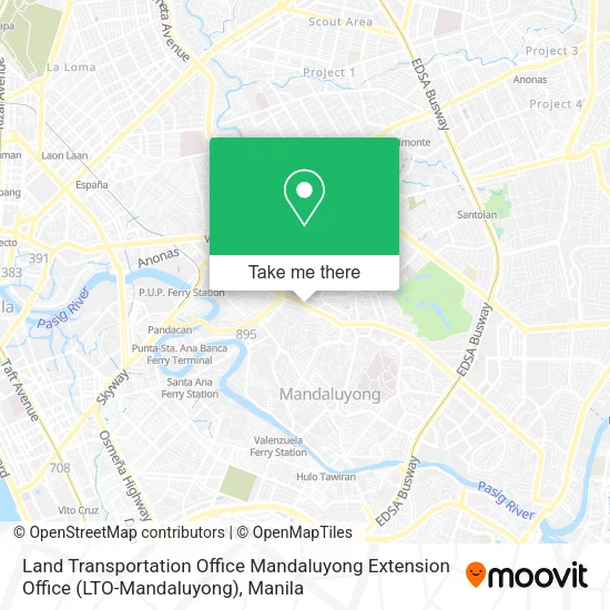 Land Transportation Office Mandaluyong Extension Office (LTO-Mandaluyong) map
