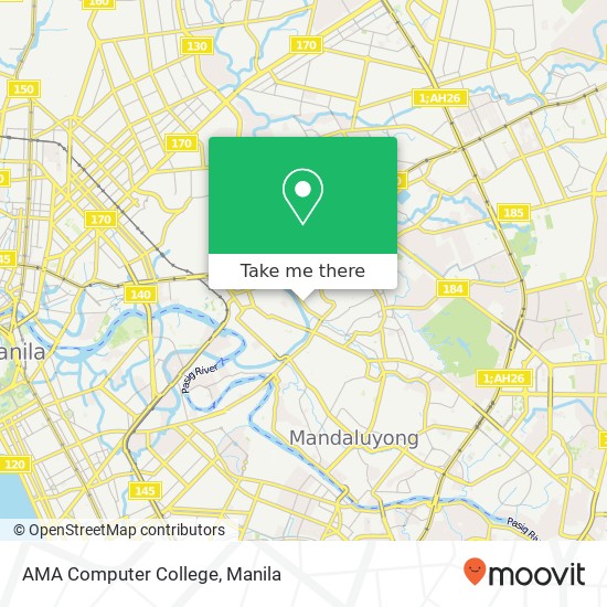 AMA Computer College map