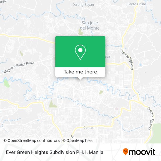 Ever Green Heights Subdivision PH. I map