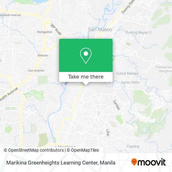 Marikina Greenheights Learning Center map
