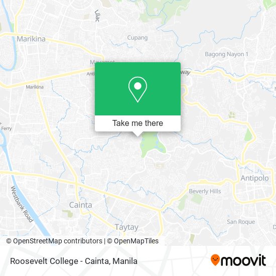 Roosevelt College - Cainta map