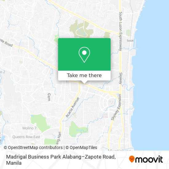 Madrigal Business Park Alabang–Zapote Road map