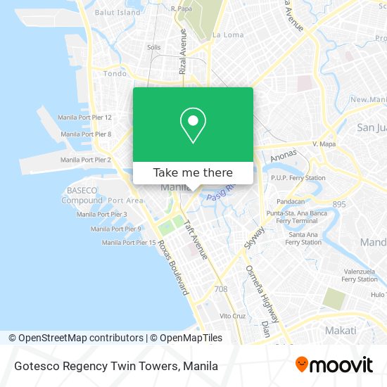 Gotesco Regency Twin Towers map