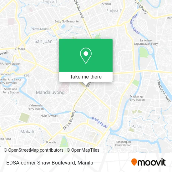 EDSA corner Shaw Boulevard map