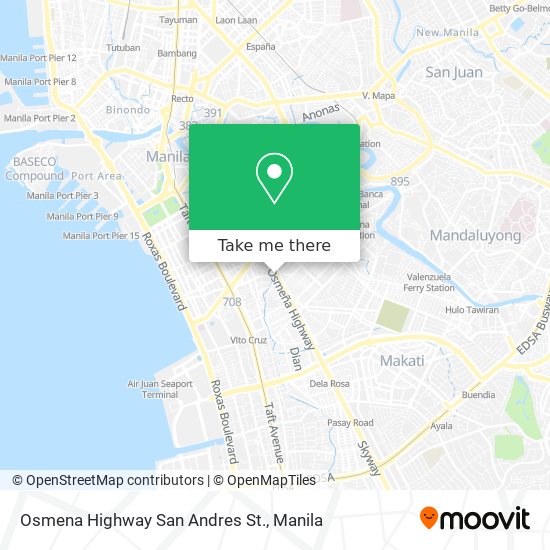 Osmena Highway San Andres St. map