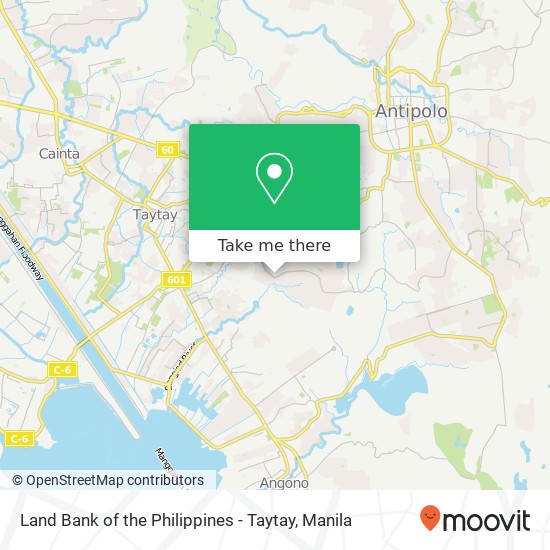 Land Bank of the Philippines - Taytay map