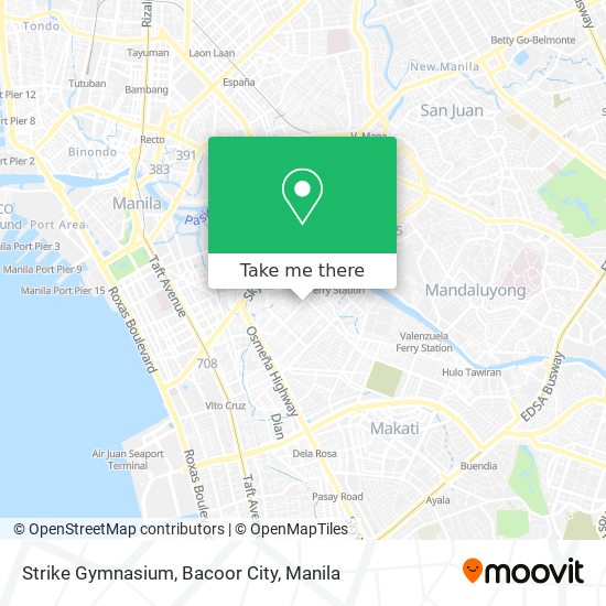 Strike Gymnasium, Bacoor City map