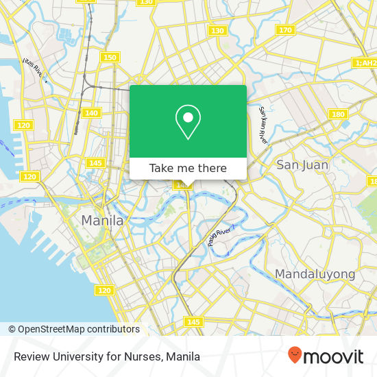 Review University for Nurses map