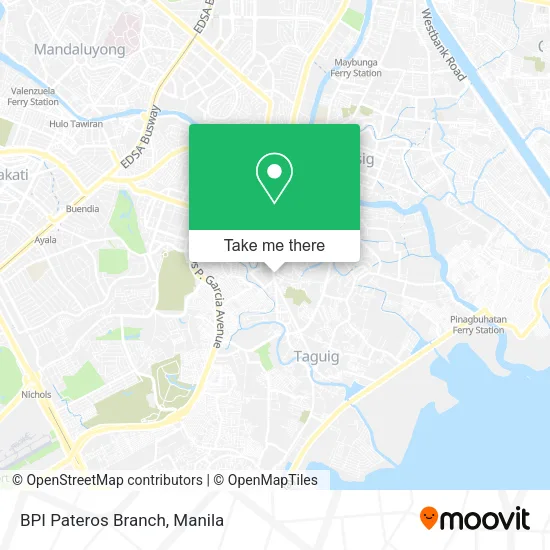 BPI Pateros Branch map