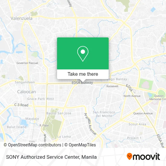 SONY Authorized Service Center map