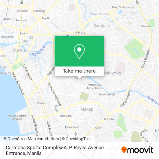 Carmona Sports Complex-A. P. Reyes Avenue Entrance map