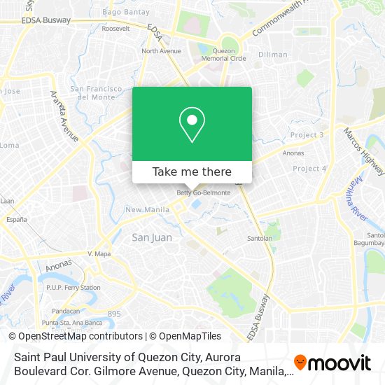 Saint Paul University of Quezon City, Aurora Boulevard Cor. Gilmore Avenue, Quezon City, Manila map