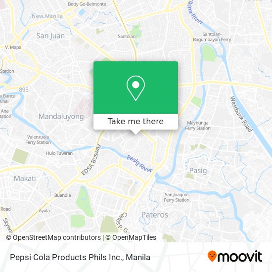 Pepsi Cola Products Phils Inc. map