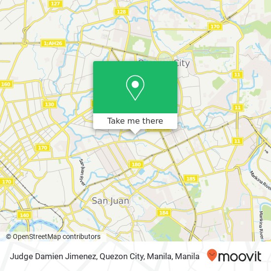 Judge Damien Jimenez, Quezon City, Manila map