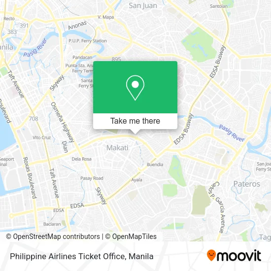 Philippine Airlines Ticket Office map