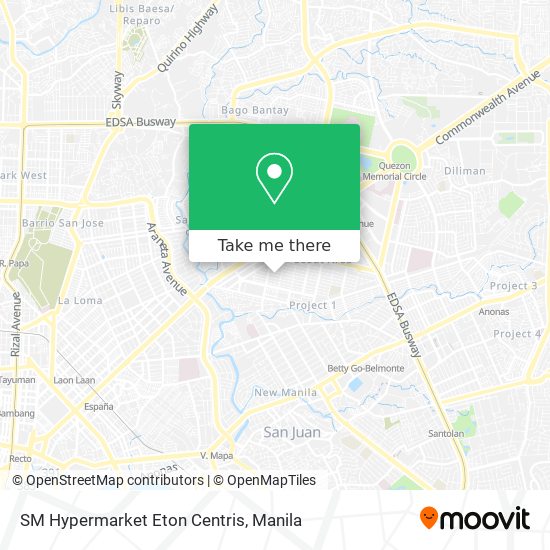 SM Hypermarket Eton Centris map