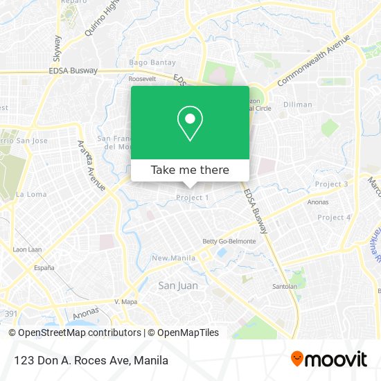 123 Don A. Roces Ave map