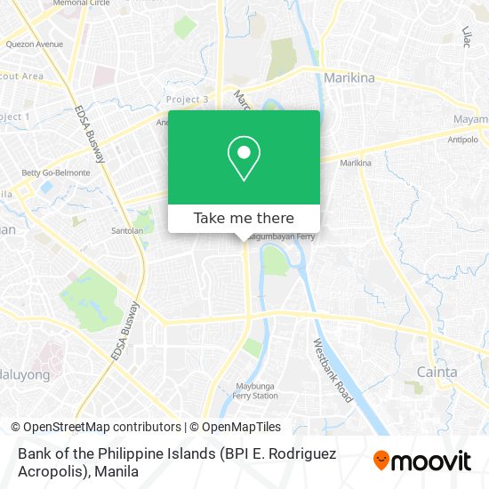 Bank of the Philippine Islands (BPI E. Rodriguez Acropolis) map