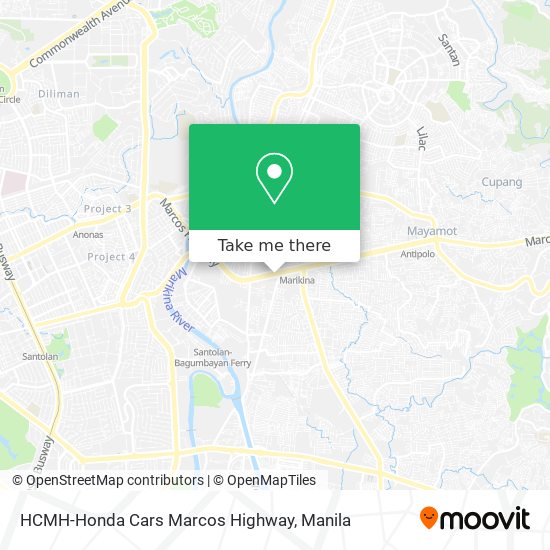 HCMH-Honda Cars Marcos Highway map