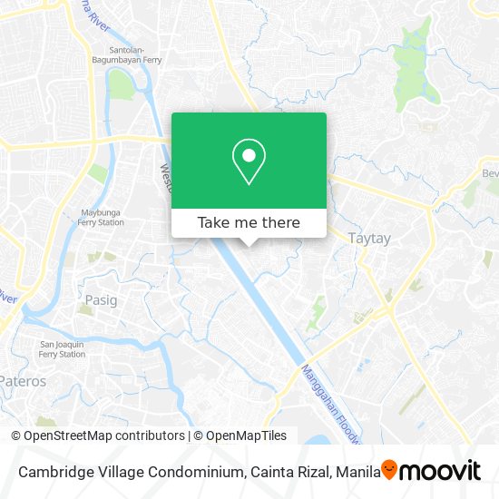 Cambridge Village Condominium, Cainta Rizal map