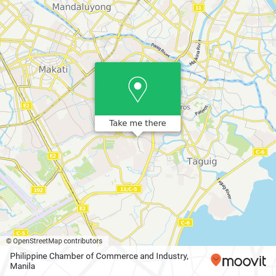 Philippine Chamber of Commerce and Industry map