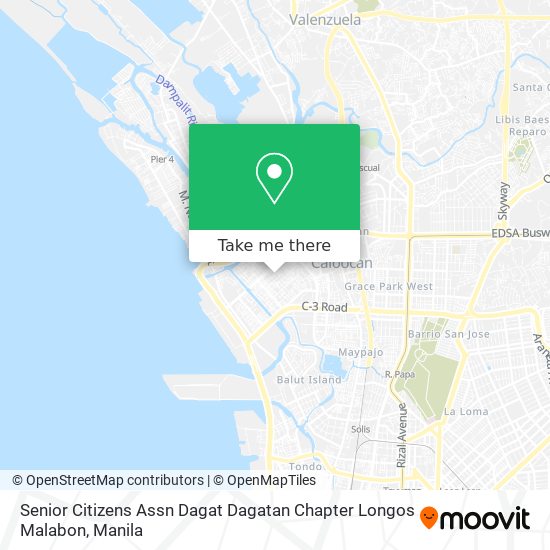 Senior Citizens Assn Dagat Dagatan Chapter Longos Malabon map