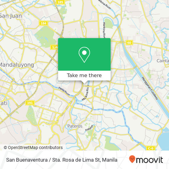 San Buenaventura / Sta. Rosa de Lima St map