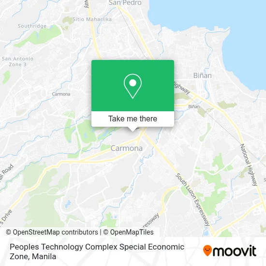 Peoples Technology Complex Special Economic Zone map