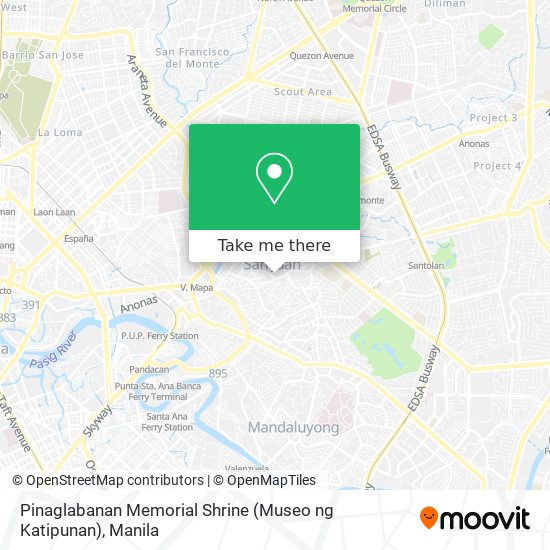 Pinaglabanan Memorial Shrine (Museo ng Katipunan) map