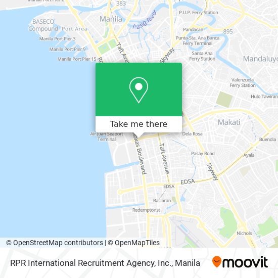 RPR International Recruitment Agency, Inc. map