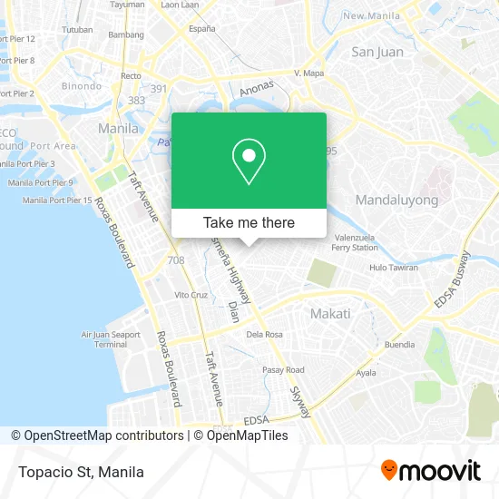 Topacio St map