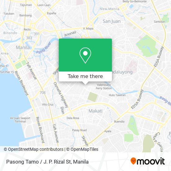Pasong Tamo / J. P. Rizal St map