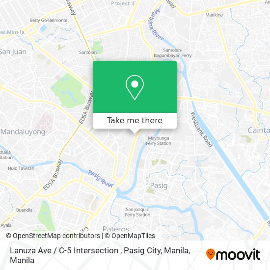 Lanuza Ave / C-5 Intersection , Pasig City, Manila map
