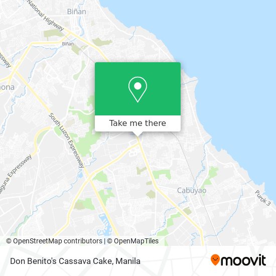 Don Benito's Cassava Cake map