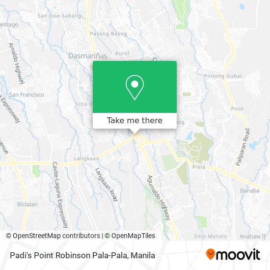 Padi's Point Robinson Pala-Pala map
