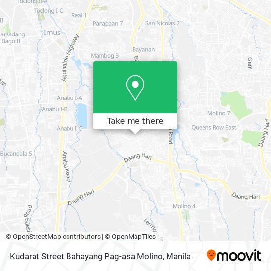 Kudarat Street Bahayang Pag-asa Molino map