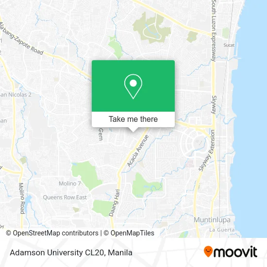 Adamson University CL20 map