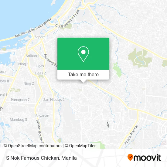 S Nok Famous Chicken map