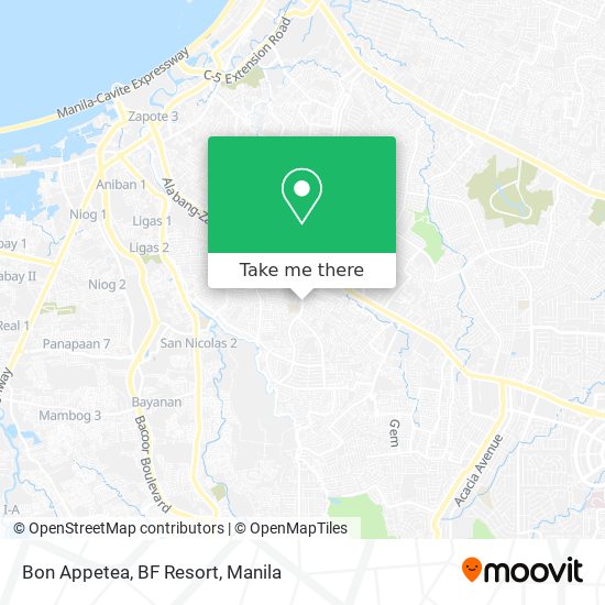Bon Appetea, BF Resort map