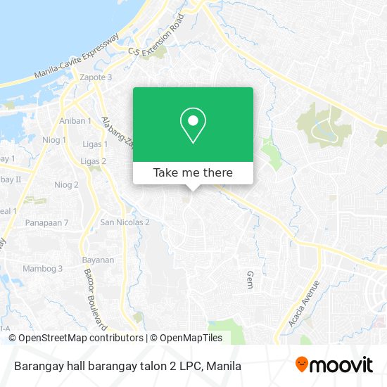 Barangay hall barangay talon 2 LPC map