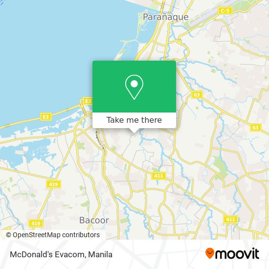 McDonald's Evacom map